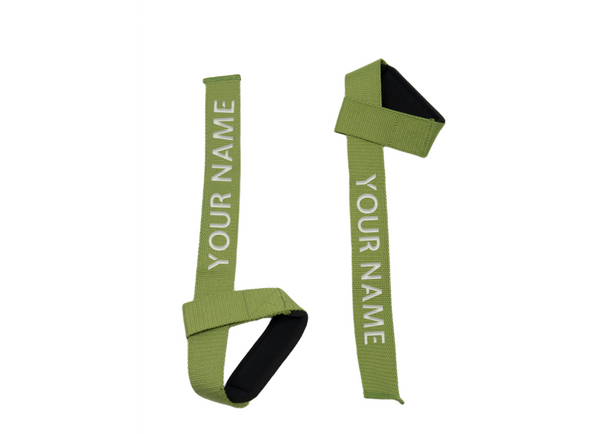 Personalised Lifting Straps - Khaki