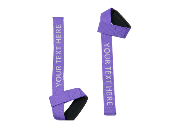 Personalised Lifting Straps - Purple