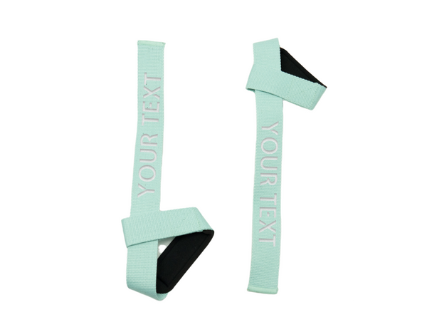 Personalised Lifting Straps - Ice Blue